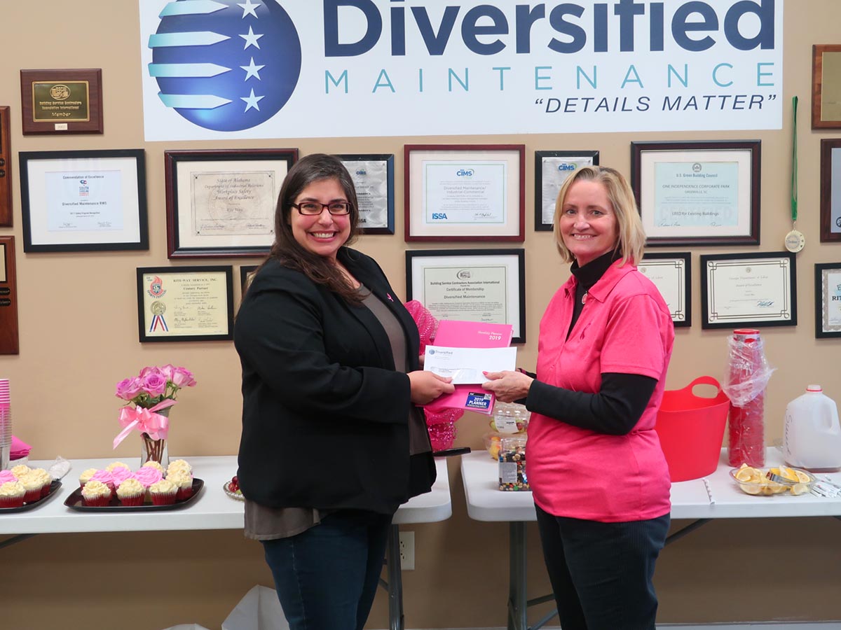 Diversified Maintenance Birmingham Office Raises Funds for Breast Cancer Research
