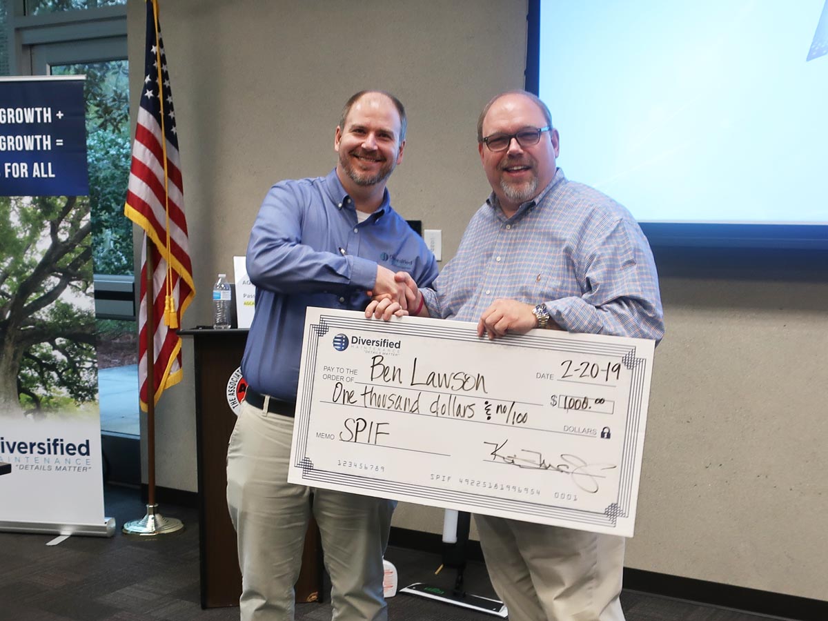 Ben Lawson Receives SPIF Payment