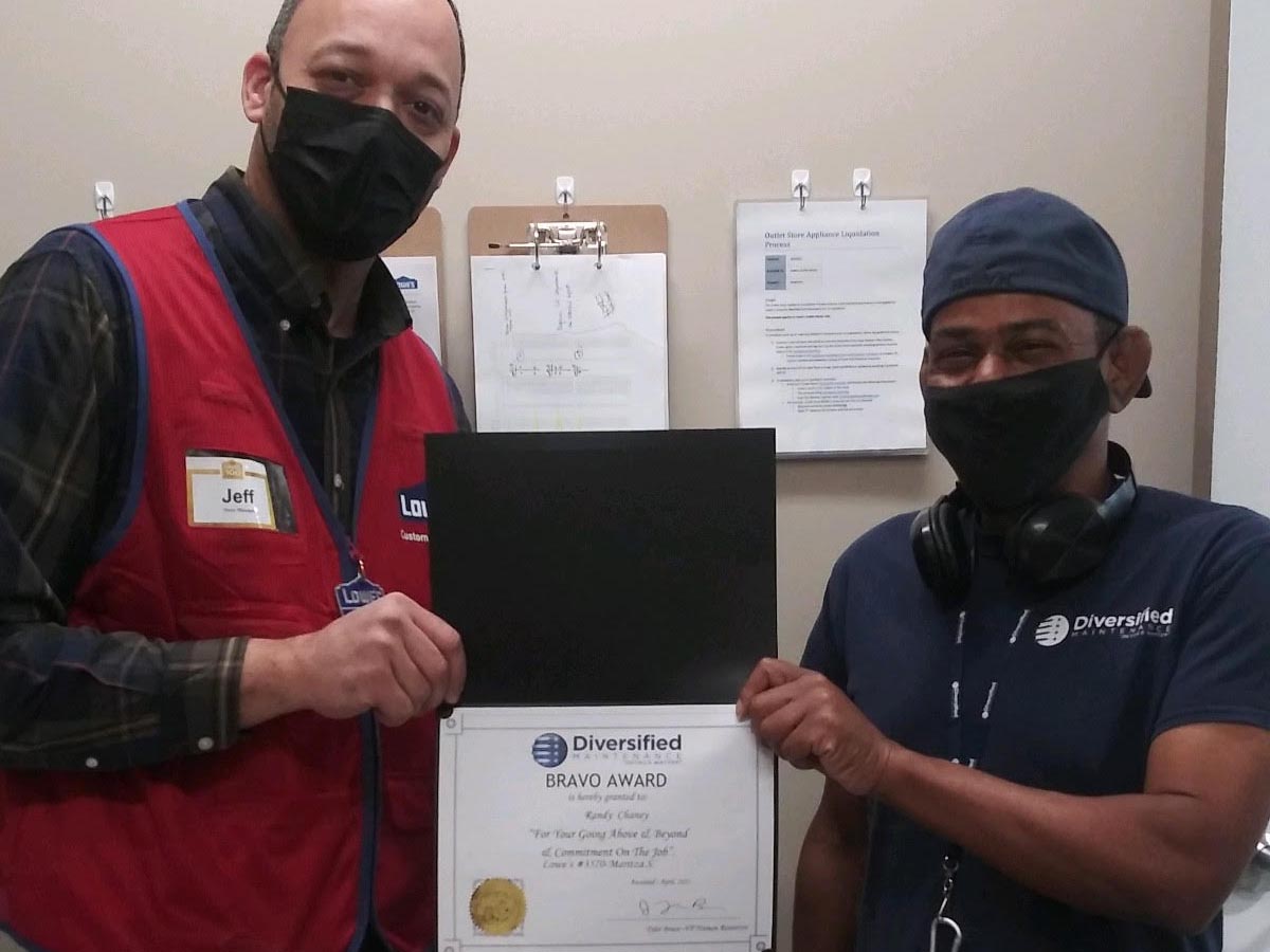 Randy Chaney Recognized for Excellent Work