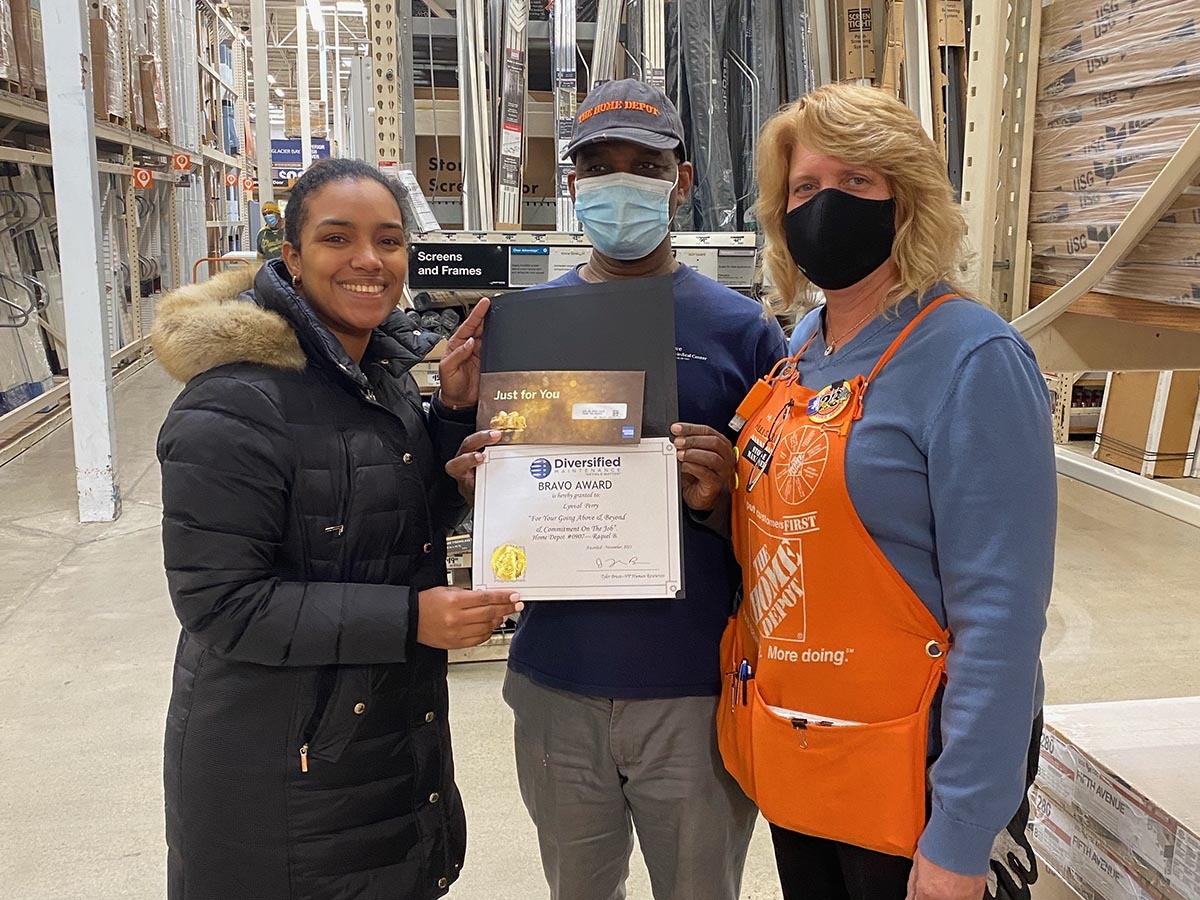 Lynval Perry Recognized at Home Depot