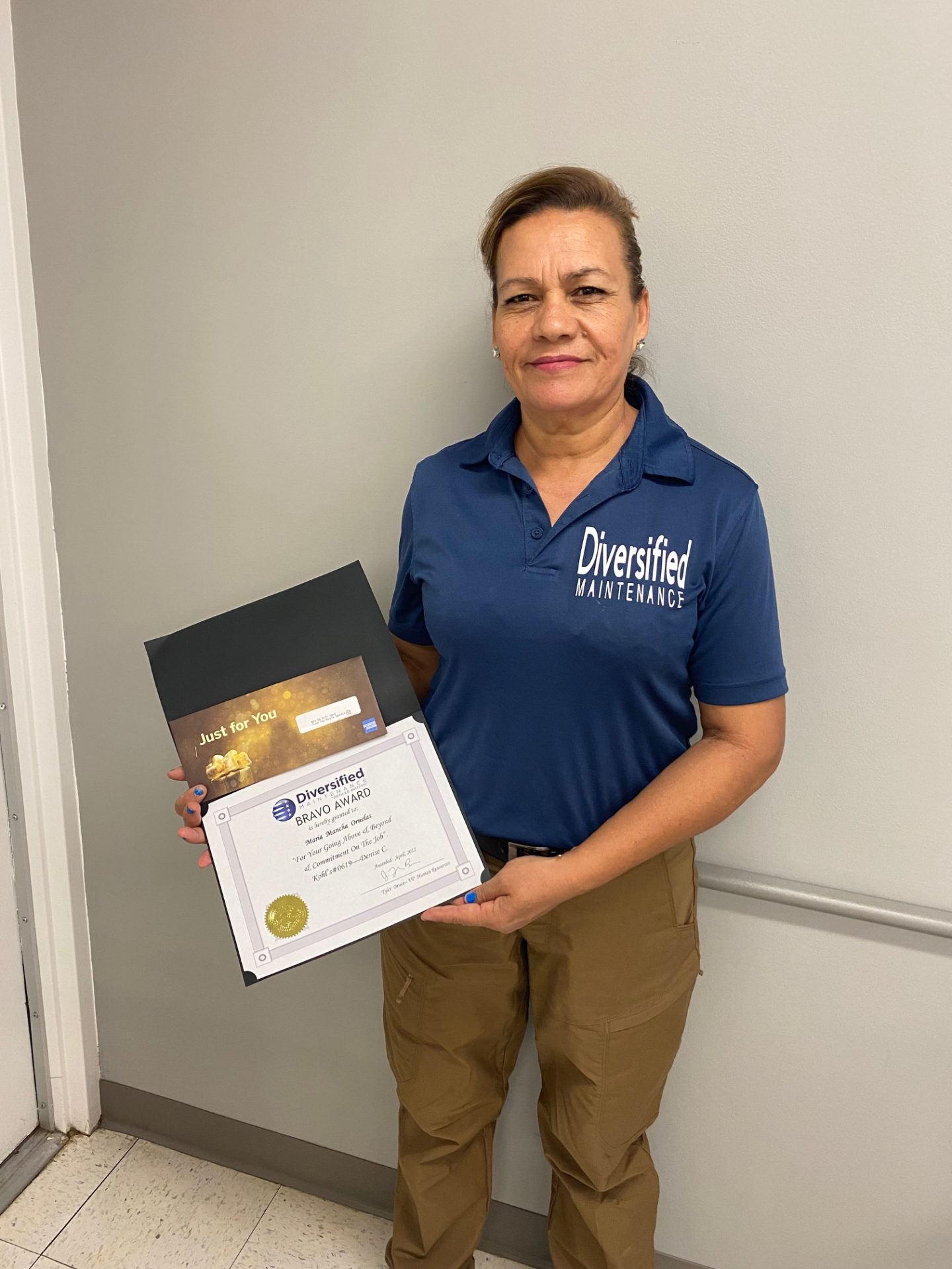 Maria Manchas Ornelas Recognized for Outstanding Performance