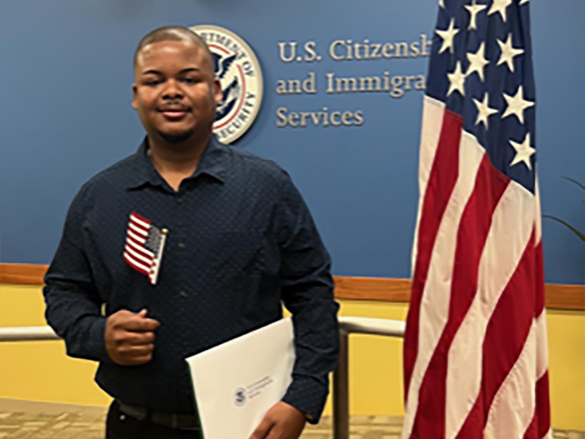 Brian Ramos Receives U.S. Citizenship
