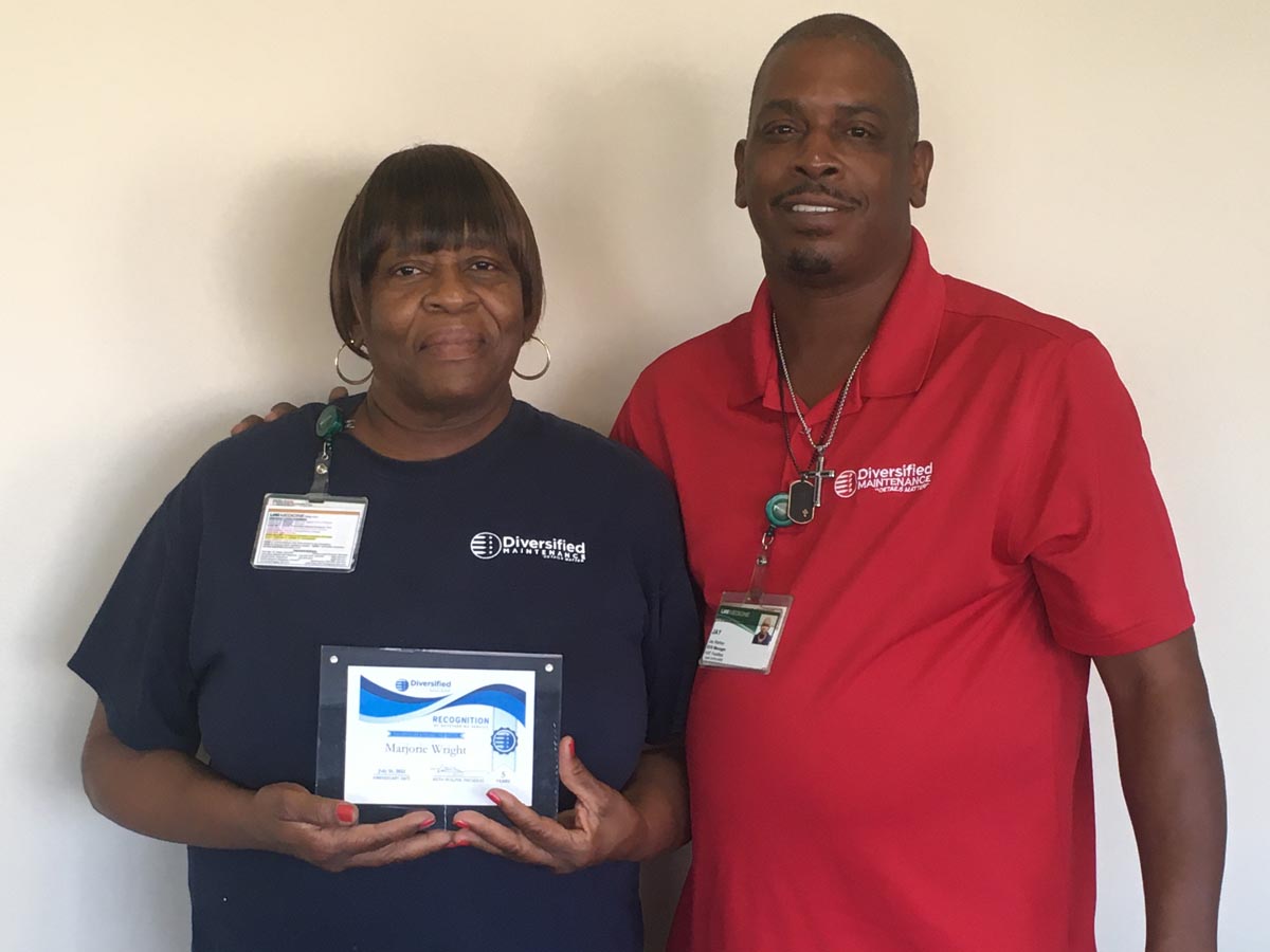 Marjorie Wright Earns 5 Year Service Award